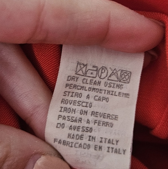 Moschino Jeans Vintage 1990s Orange Long Sleeve Dress size 10 GVC - Picture 7 of 7